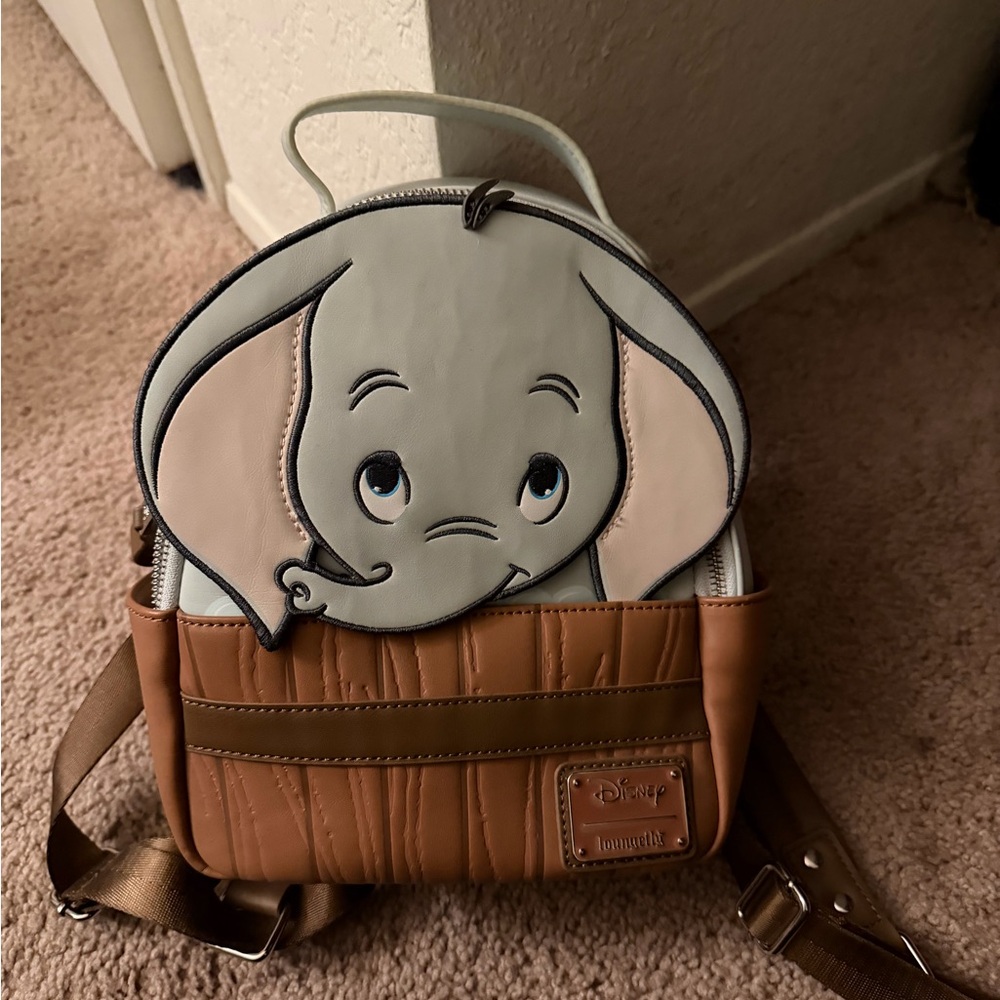 Disney Dumbo Gray and Brown Backpack